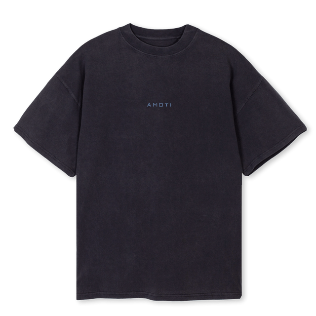 NEVERSTOPMOVBLUE Vintage Black Oversized Tee.