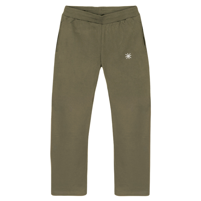 ICONPANTSGREEN Vintage Olive Straight-Leg Relaxed Sweatpants.