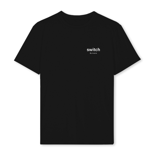 SWITCH BY IVANA Black Regular Tee.