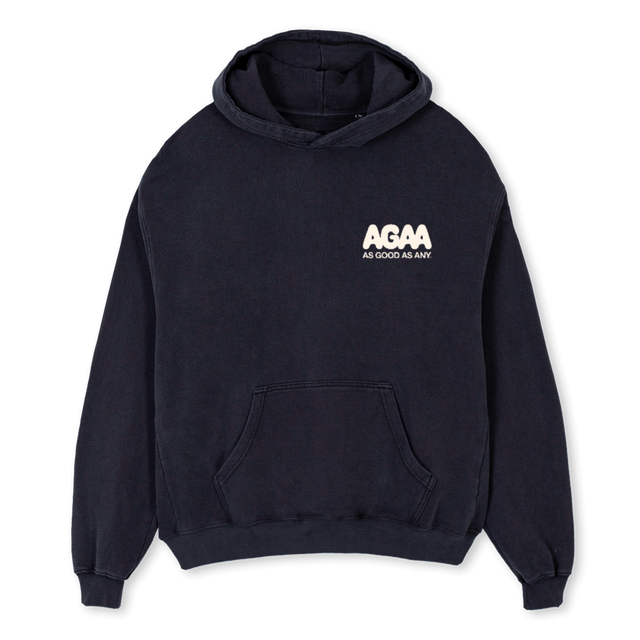 AGAAPUZZLE Vintage Black Oversized Hoodie.