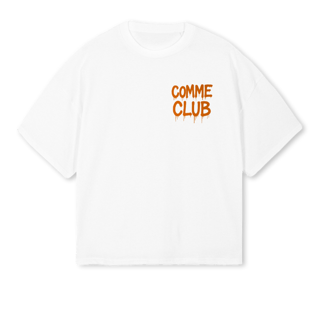 RAVINGISNOTACRIME White Oversized Boxy Tee.
