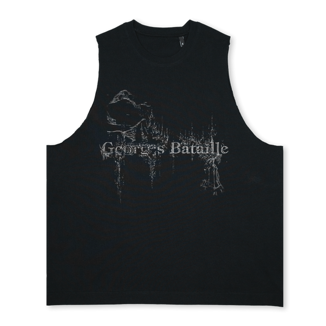 BATAILLE INV VEST Deep Black Oversized Vest.