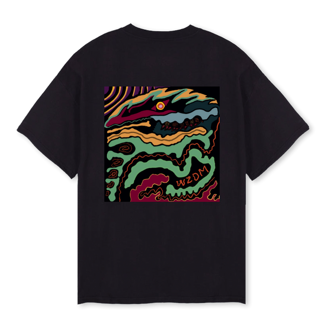 DRAGONSEYE Black Oversized Tee.
