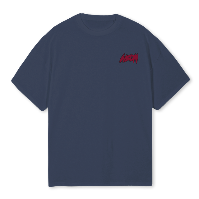 MYSTICWIZARDBLU Navy Blue Oversized Tee.