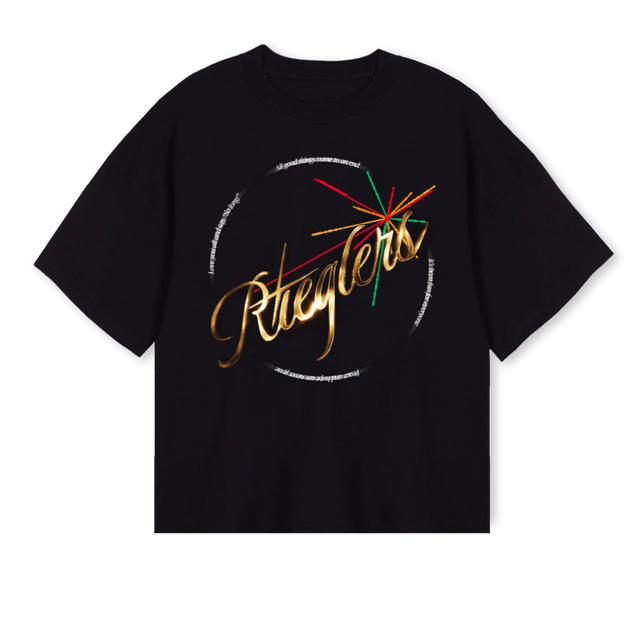 ENDVERSIONONE Black Oversized Boxy Tee.