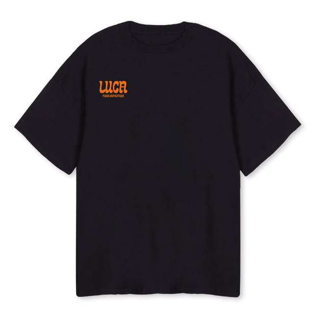 PIZZA Black Oversized Tee.