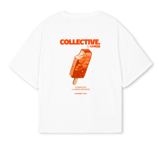 HELADOBLANCO White Oversized Boxy Tee.