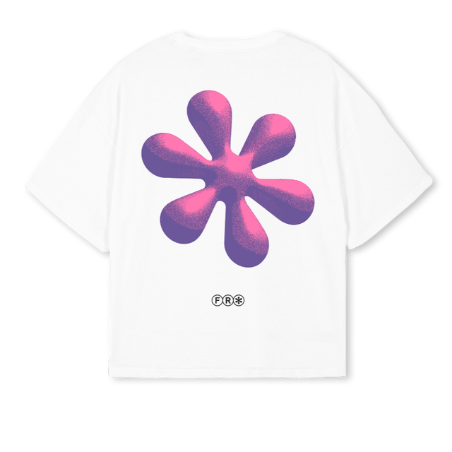 FR GRADIENT PP White Oversized Boxy Tee.