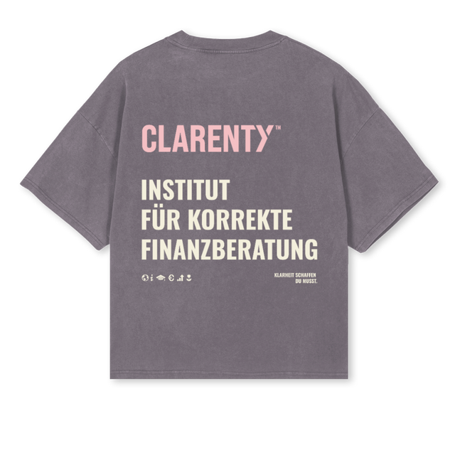 PLUSFNCLR Pigment Grey Oversized Boxy Tee.