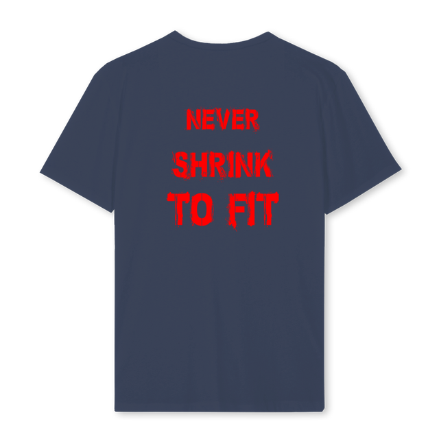 NEVERSHRINKBACKNAVYR Navy Blue Regular Tee.