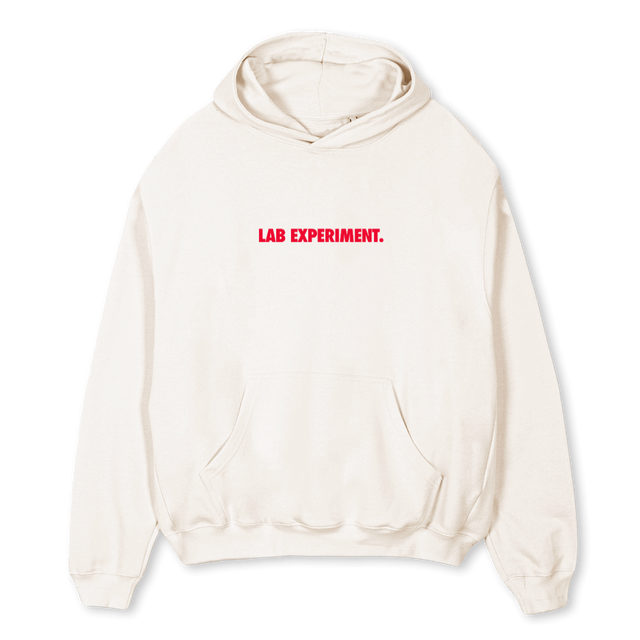 LAB EXPERIMENT Vintage White Oversized Hoodie.