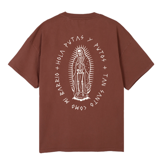 TEEBROWNGUADALUP Vintage Brown Oversized Tee.
