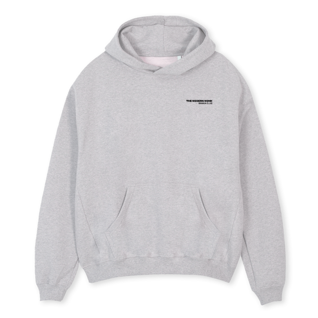 JAUNE Light Grey Marl Oversized Hoodie.