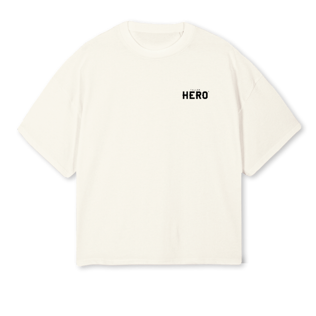 REUBEN Cream Oversized Boxy Tee.