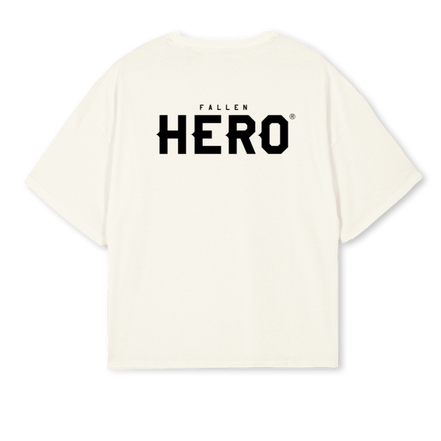 REUBEN Cream Oversized Boxy Tee.