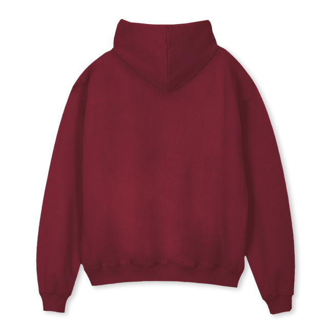 IVYMOTO Burgundy Oversized Hoodie.