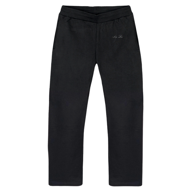 SCRIPTMOTO Vintage Black Straight-Leg Relaxed Sweatpants.