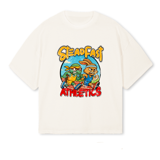 SFP KIDS Vintage White Oversized Boxy Tee.