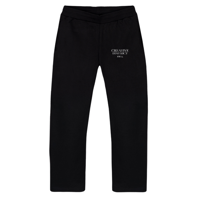 BARCODE PN Black Straight-Leg Relaxed Sweatpants.