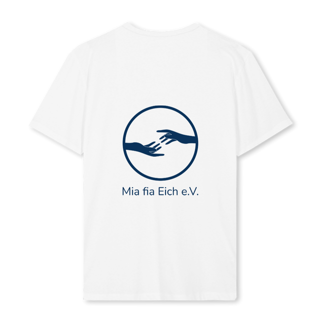 MIATEEWHITEBLUE White Regular Tee.