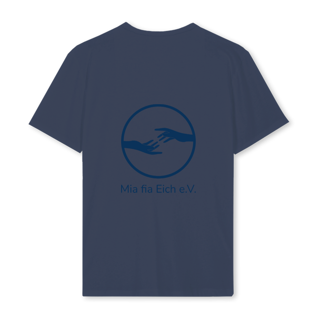 MIATEEBLUEWHITE Navy Blue Regular Tee.
