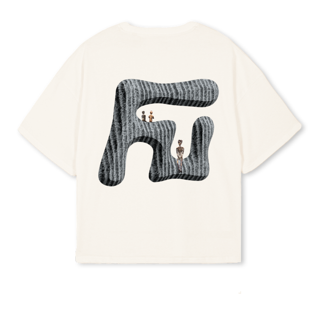 FNUDMARCOII Vintage White Oversized Boxy Tee.