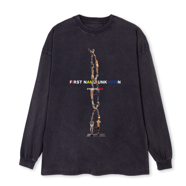 FNUDMARCOIII Vintage Black Oversized LS Tee.