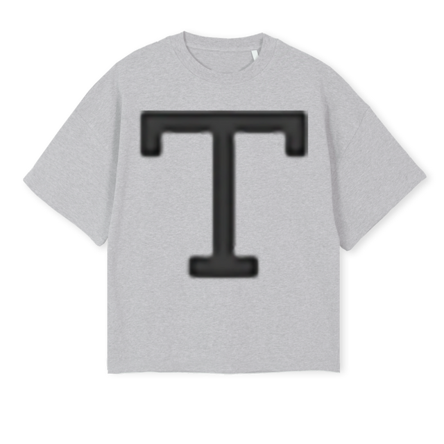TEXTURE Light Grey Marl Oversized Boxy Tee.