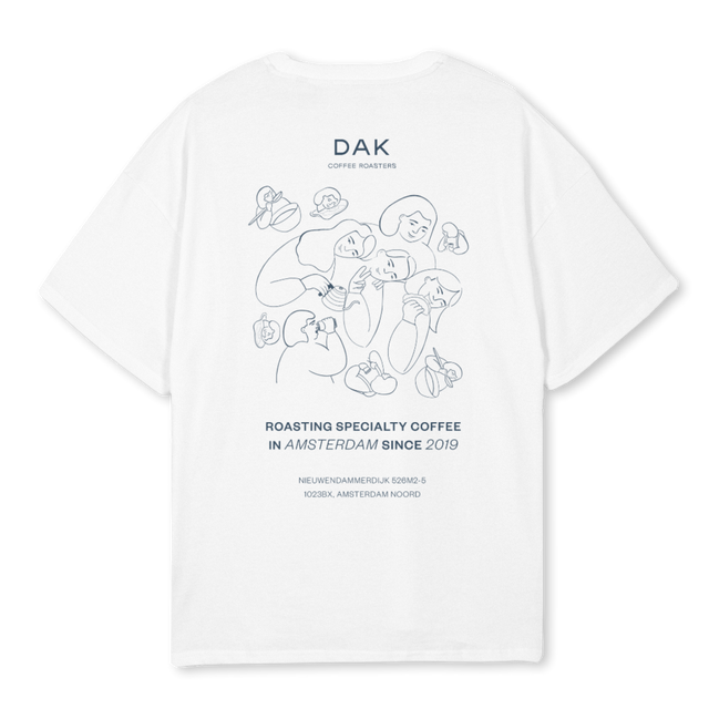 WHITEBASICBLUE White Oversized Tee.
