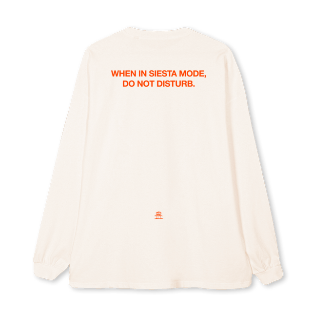 DONOTDISTURBSIESTA Vintage White Oversized LS Tee.