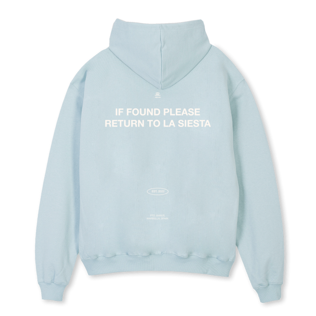 RETURNTOSIESTAHOODIE Cold Blue Oversized Hoodie.