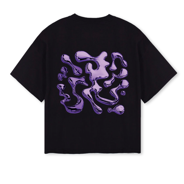 CREATIVBLACK Black Oversized Boxy Tee.