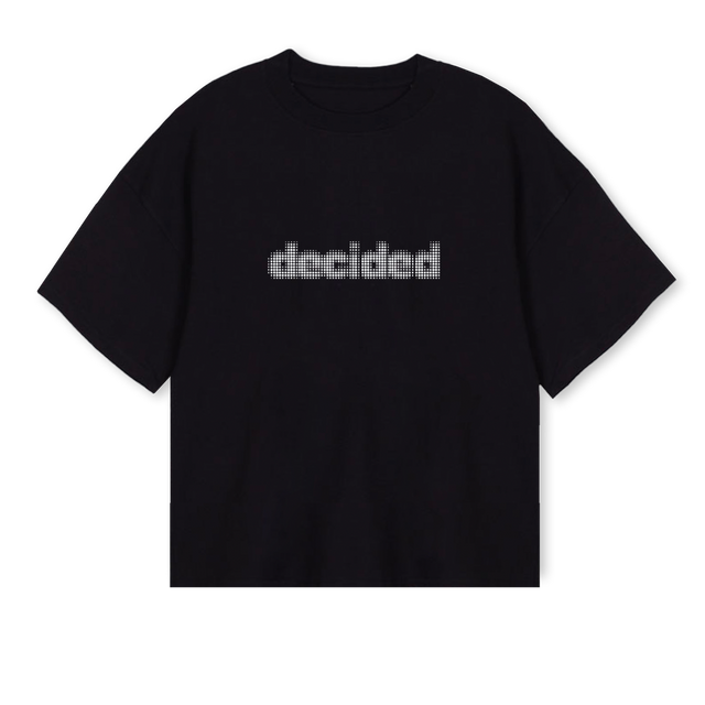 DCD CLOCK Black Oversized Boxy Tee.