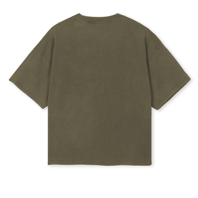 OSEXCGREN Vintage Olive Oversized Boxy Tee.