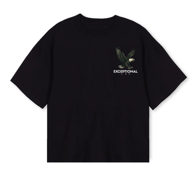 OSEAGBLK Black Oversized Boxy Tee.