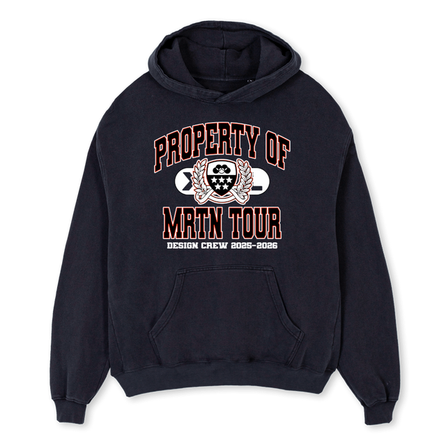 MRTNTOURBLK Vintage Black Oversized Hoodie.