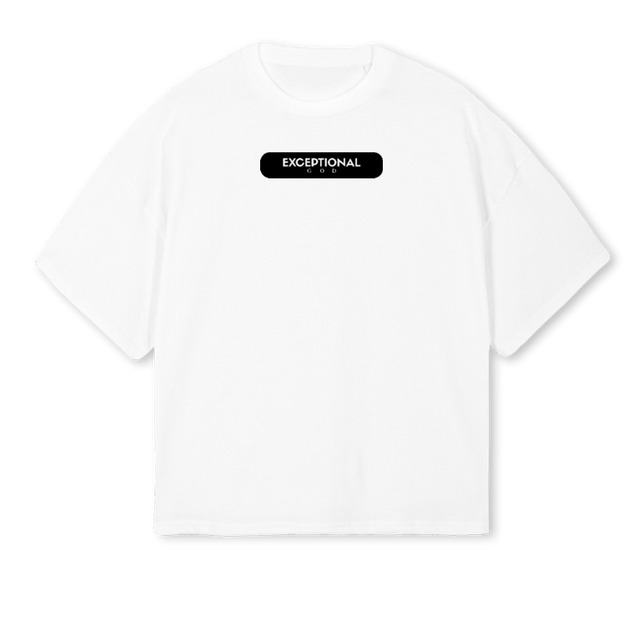 KAYGWTHLUKE White Oversized Boxy Tee.