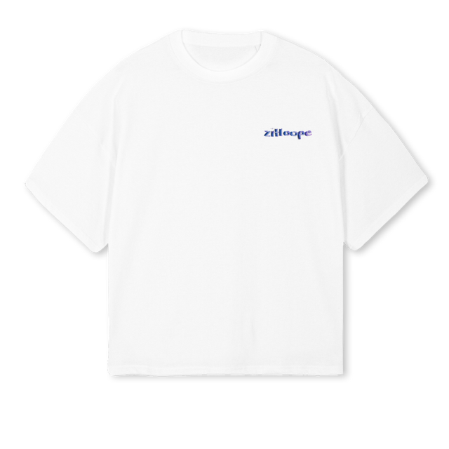 LWS KURZARM White Oversized Boxy Tee.
