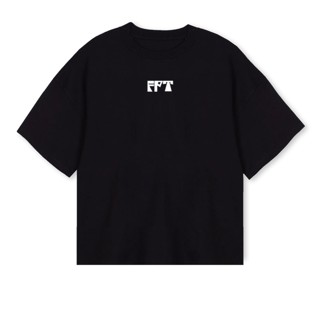 NO HEALING Black Oversized Boxy Tee.
