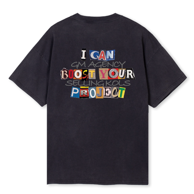 CMAGENCYII Vintage Black Oversized Tee.