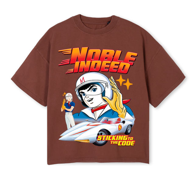 SPEEDRACER Vintage Brown Oversized Boxy Tee.