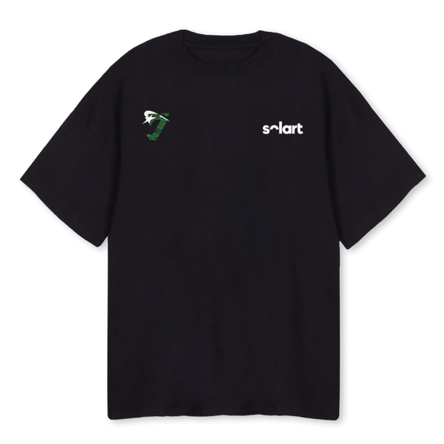 VARTALLISTARXSOLART Black Oversized Tee.