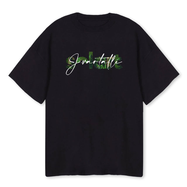 VARTALLIXSOLARTCAMO Black Oversized Tee.