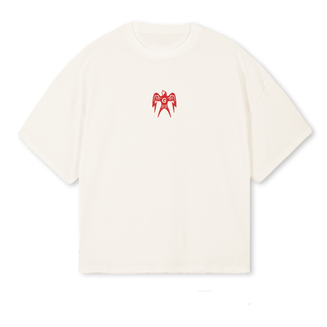 ATLRED Vintage White Oversized Boxy Tee.