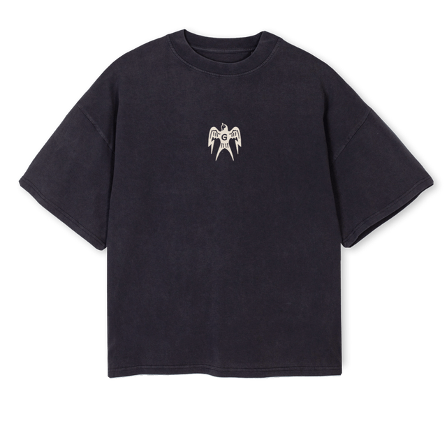 ATL Vintage Black Oversized Boxy Tee.