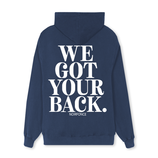 GOTYOURBACKHOODIE Navy Blue Regular Hoodie.