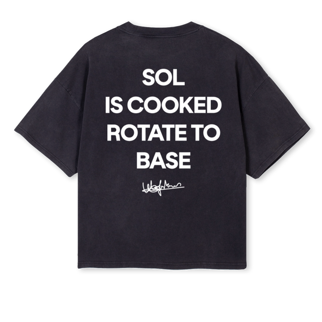 SOLISCOOKED Vintage Black Oversized Boxy Tee.