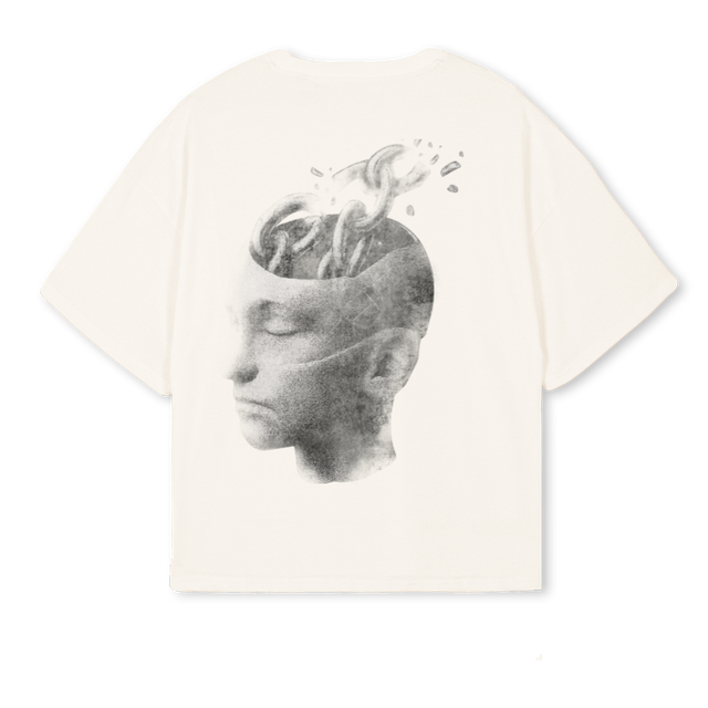 FYM Vintage White Oversized Boxy Tee.