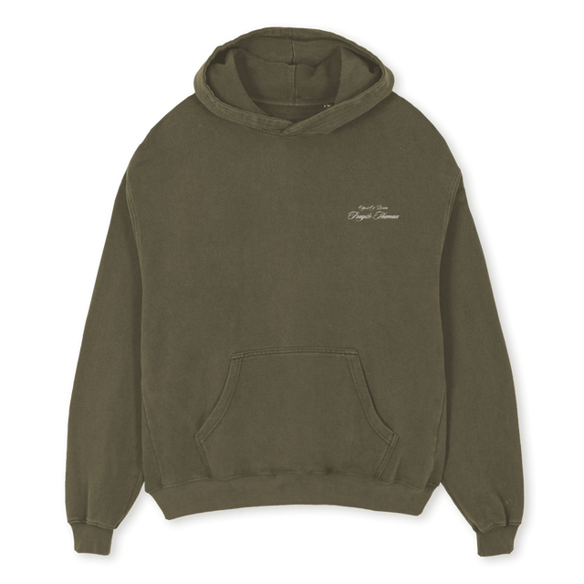 OOD HD Vintage Olive Oversized Hoodie.