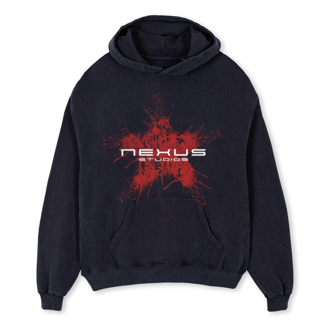 NXSREDSTAR Vintage Black Oversized Hoodie.